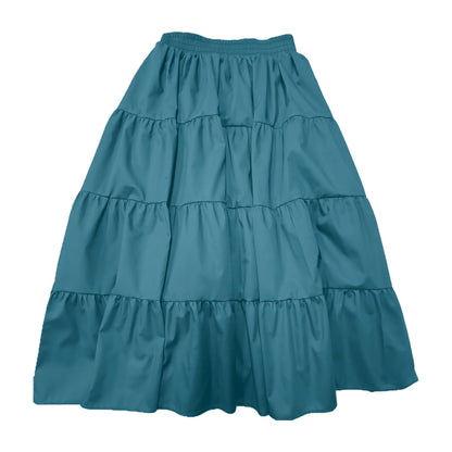 Basic 4 Tier Prairie Skirt in Jade