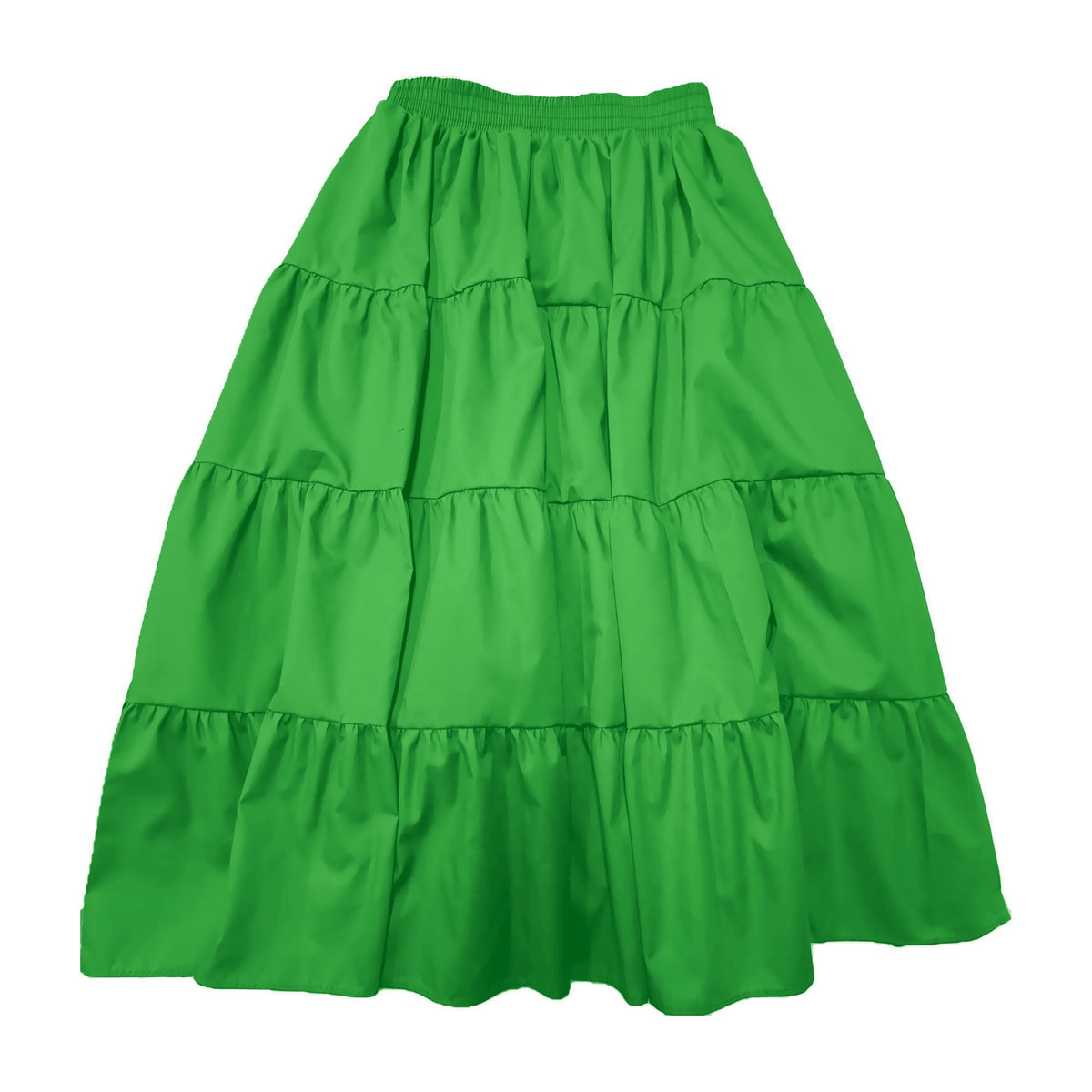 Basic 4 Tier Prairie Skirt in Kelly