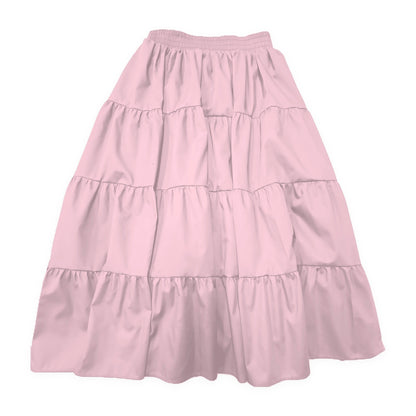 Basic 4 Tier Prairie Skirt in Pink