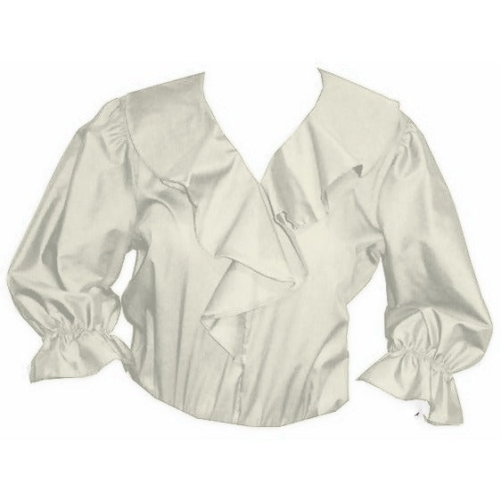 Shawl Collar Blouse in Beige