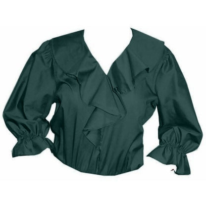 Shawl Collar Blouse in Hunter