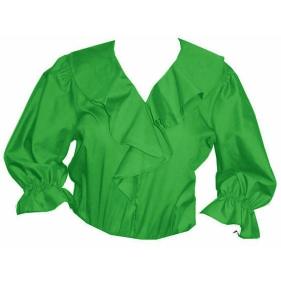 Shawl Collar Blouse in Kelly