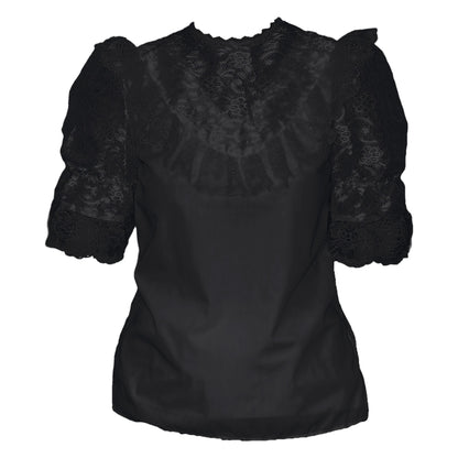 Elegant Laced Blouse in Black