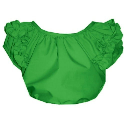 Childrens Ruffle Blouse in Kelly
