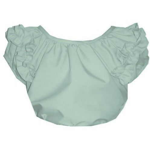 Childrens Ruffle Blouse in Mint