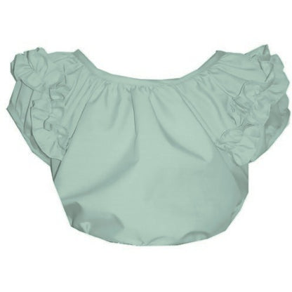 Childrens Ruffle Blouse in Mint