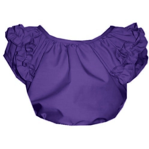 Childrens Ruffle Blouse in Purple