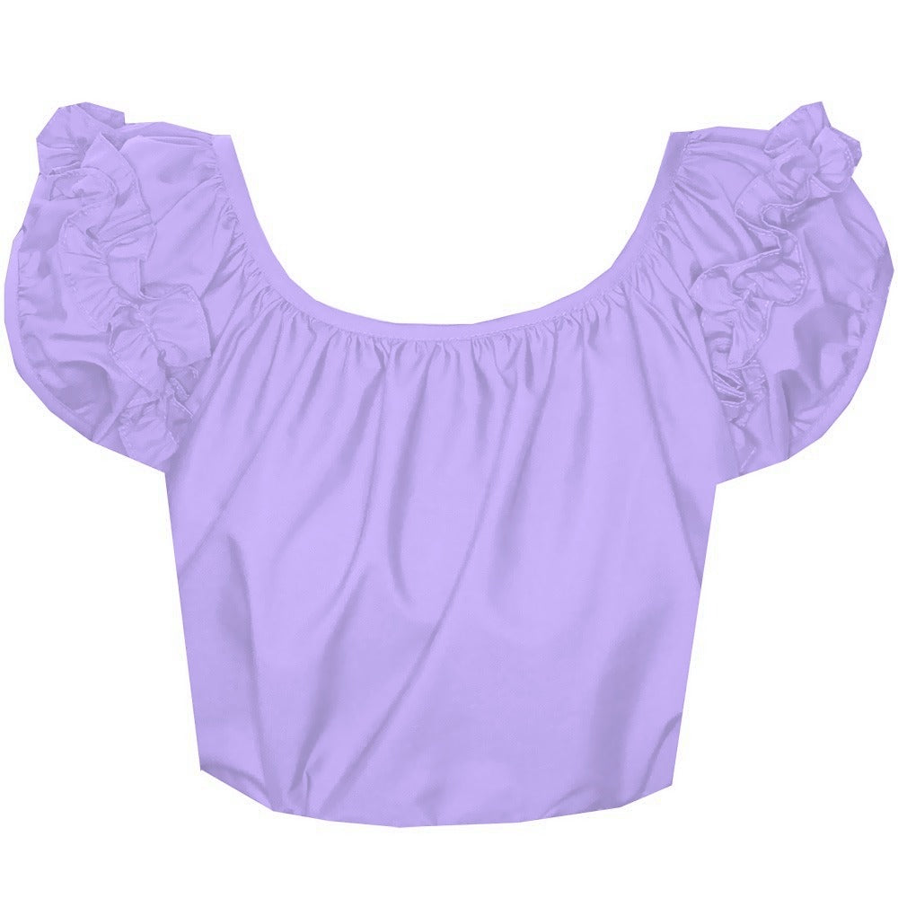 Basic Ruffle Blouse in Lilac