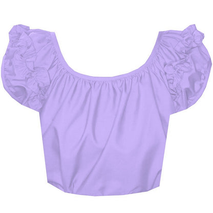 Basic Ruffle Blouse in Lilac