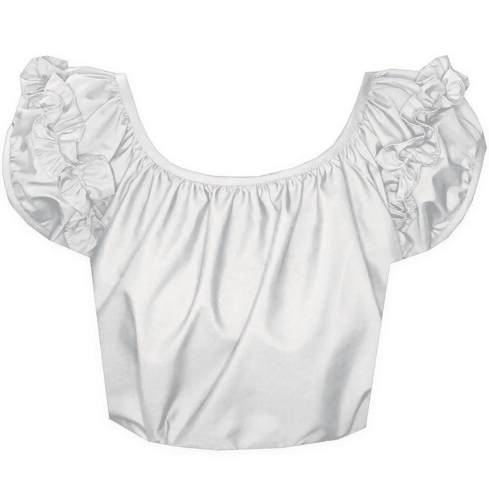 Basic Ruffle Blouse in White