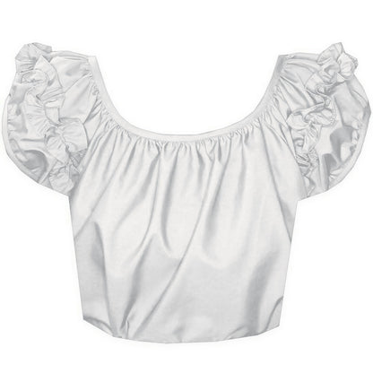 Basic Ruffle Blouse in White