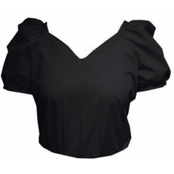 Sweetheart Neck Blouse in Black