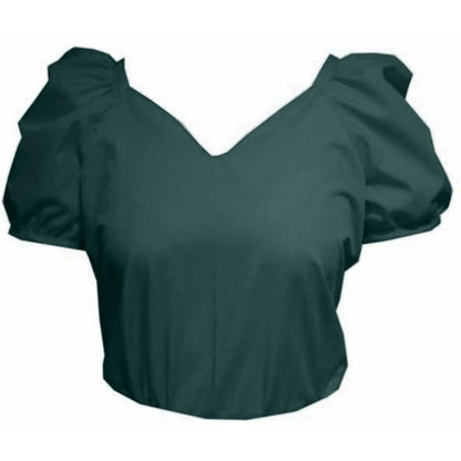 Sweetheart Neck Blouse in Hunter