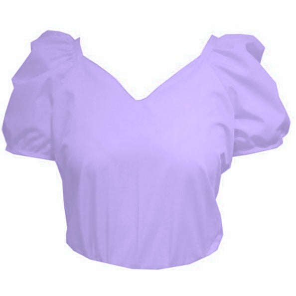 Sweetheart Neck Blouse in Lilac