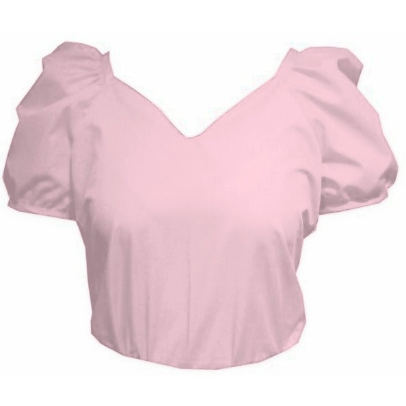 Sweetheart Neck Blouse in Pink
