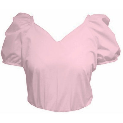 Sweetheart Neck Blouse in Pink