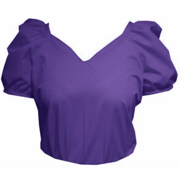 Sweetheart Neck Blouse in Purple