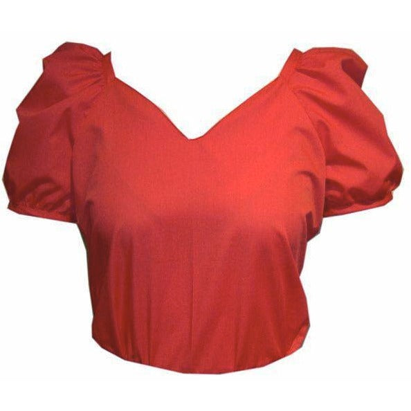 Sweetheart Neck Blouse in Red