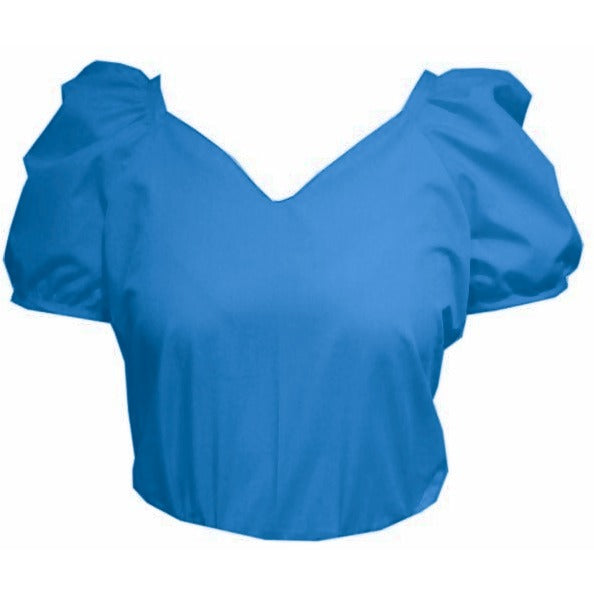Sweetheart Neck Blouse in Turquoise