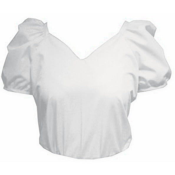 Sweetheart Neck Blouse in White