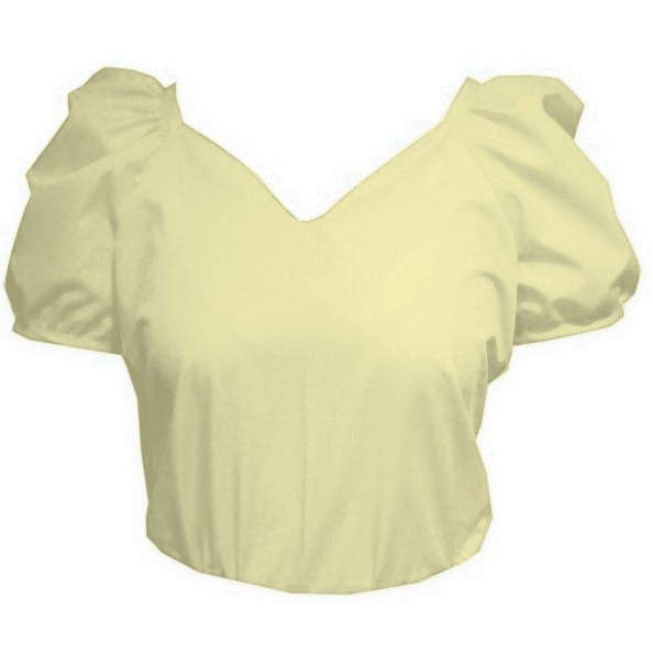 Sweetheart Neck Blouse in Yellow