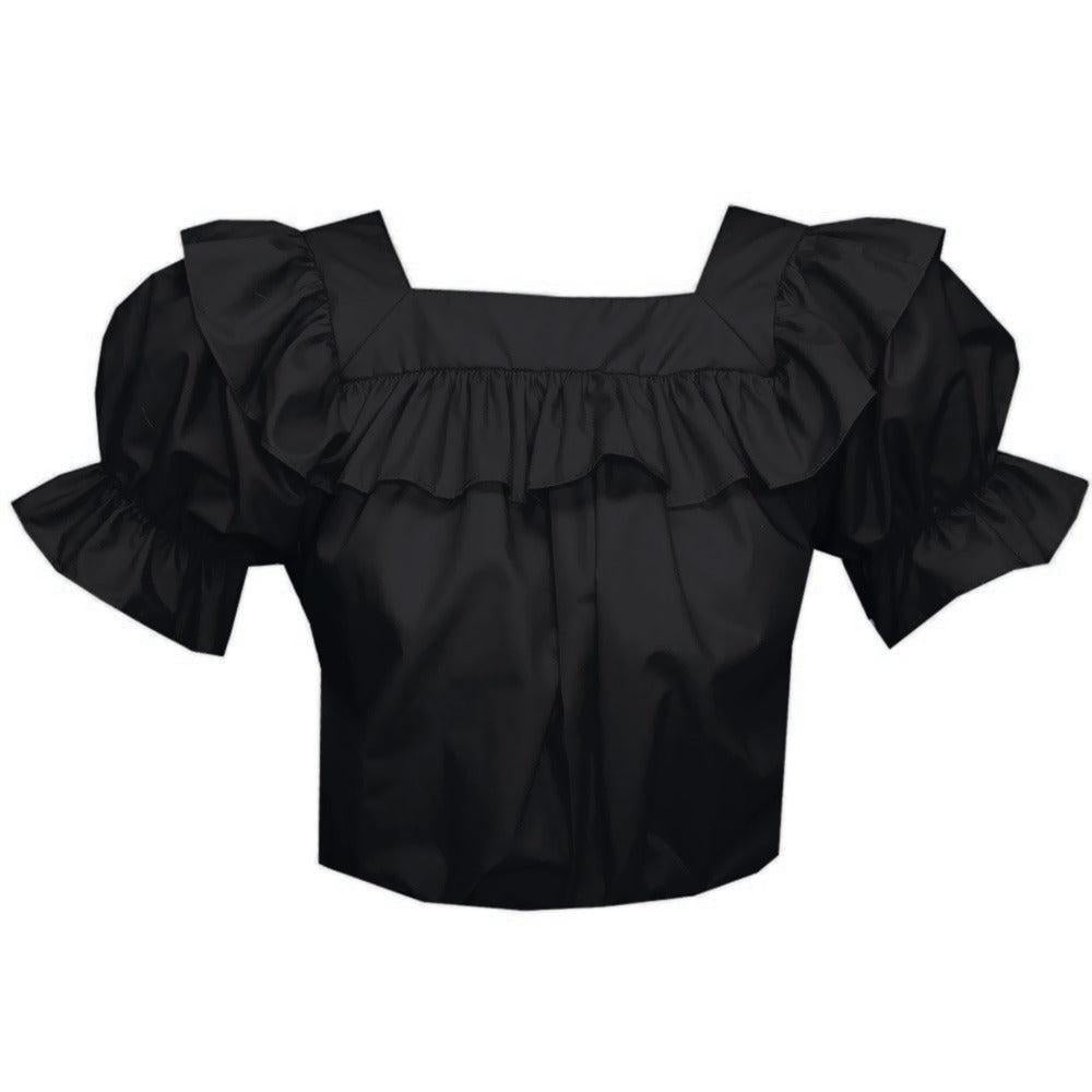Square Neck Blouse in Black