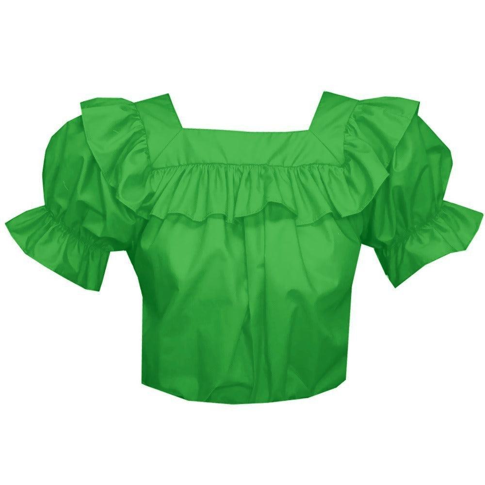 Square Neck Blouse in Kelly