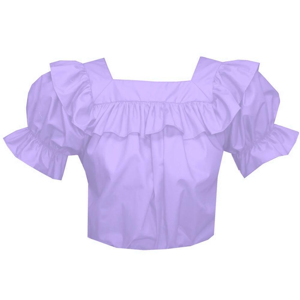 Square Neck Blouse in Lilac