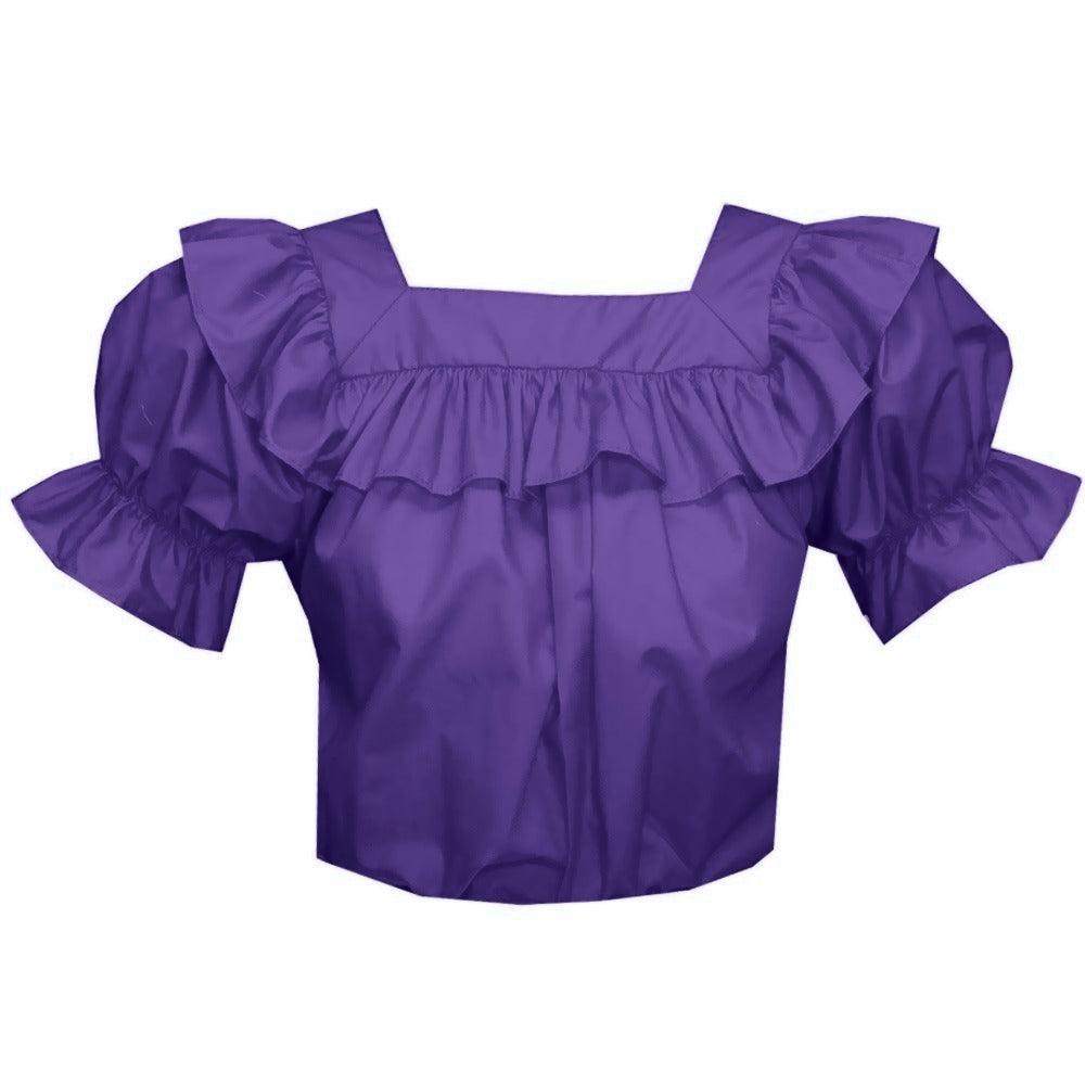 Square Neck Blouse in Purple