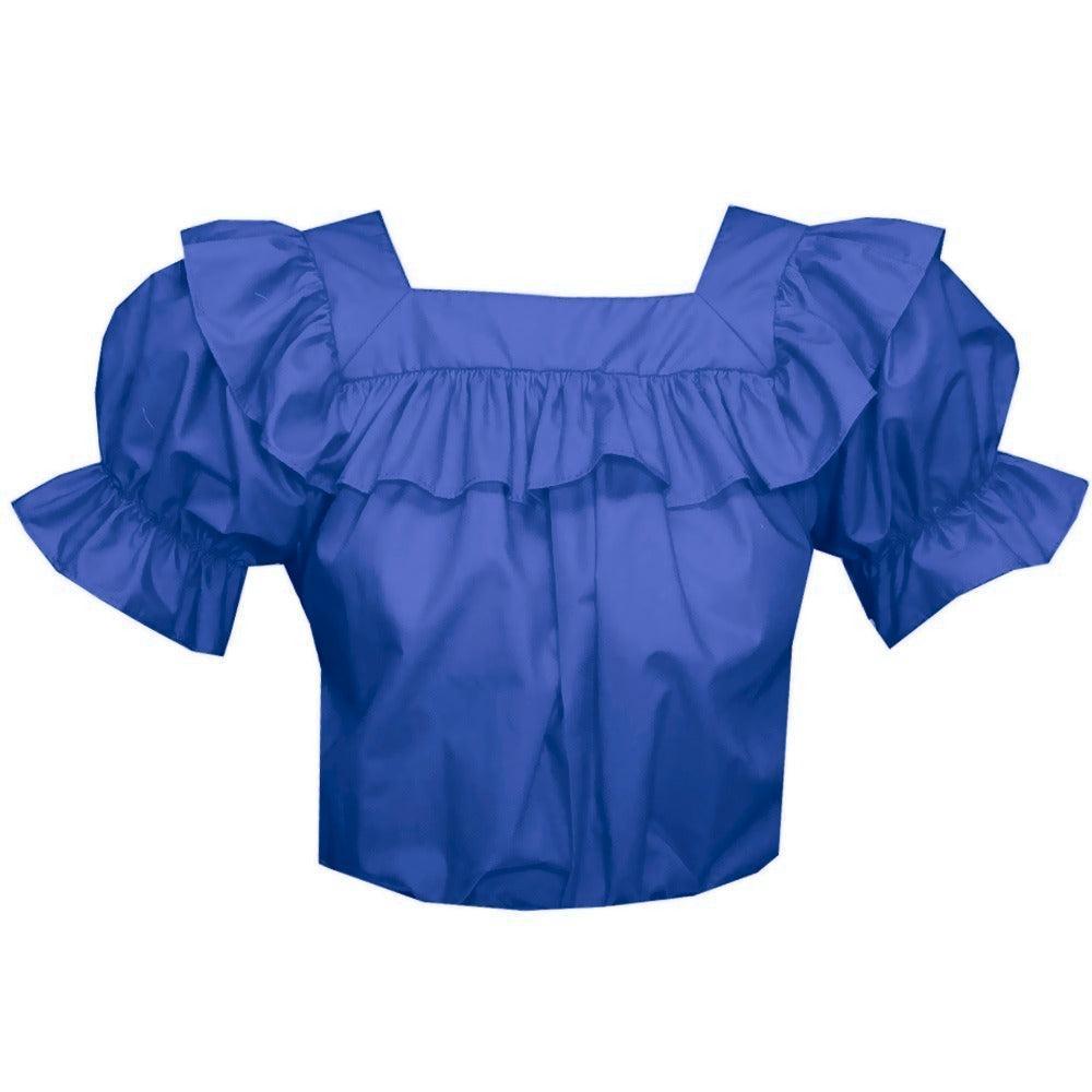 Square Neck Blouse in Royal