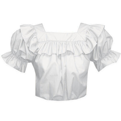 Square Neck Blouse in White