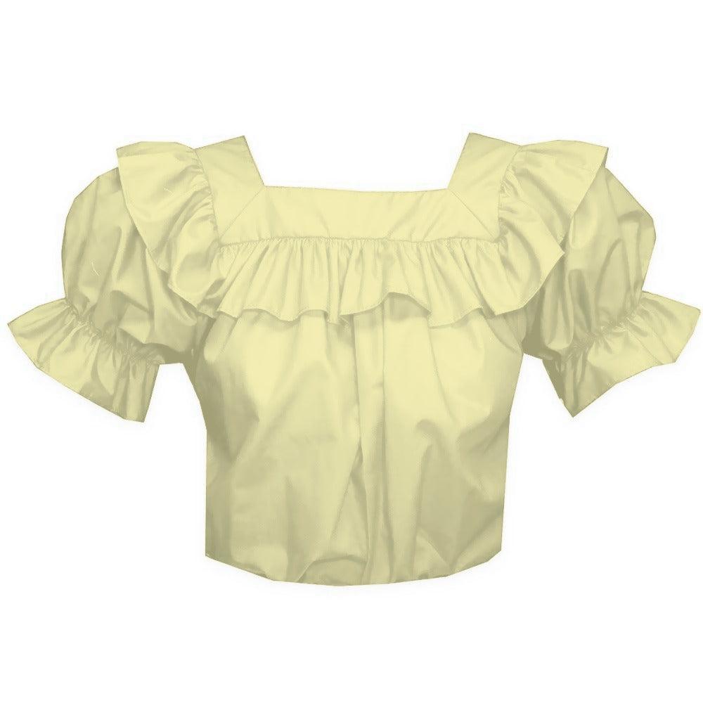 Square Neck Blouse in Yellow