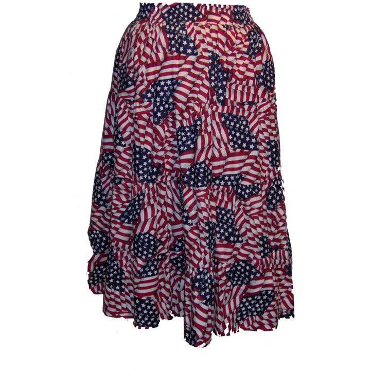 Flag Print Prairie Skirt, Prairie - Square Up Fashions