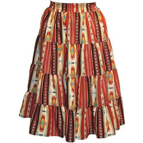 Southwest Santa Fe Prairie Skirt, Prairie - Square Up Fashions