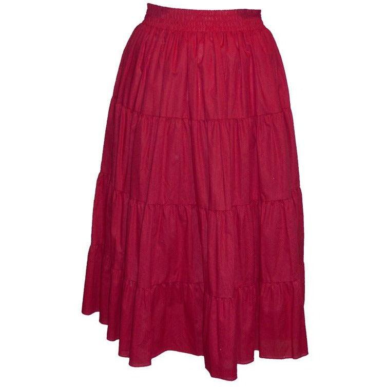Basic 4 Tier Prairie Skirt, Prairie - Square Up Fashions