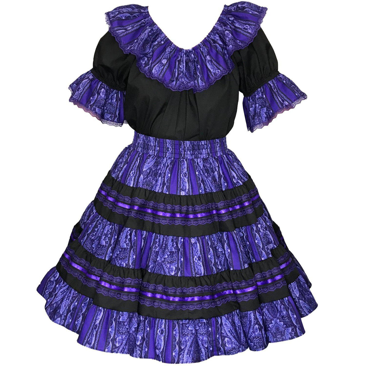 Regal Stripe Square Dance Outfit