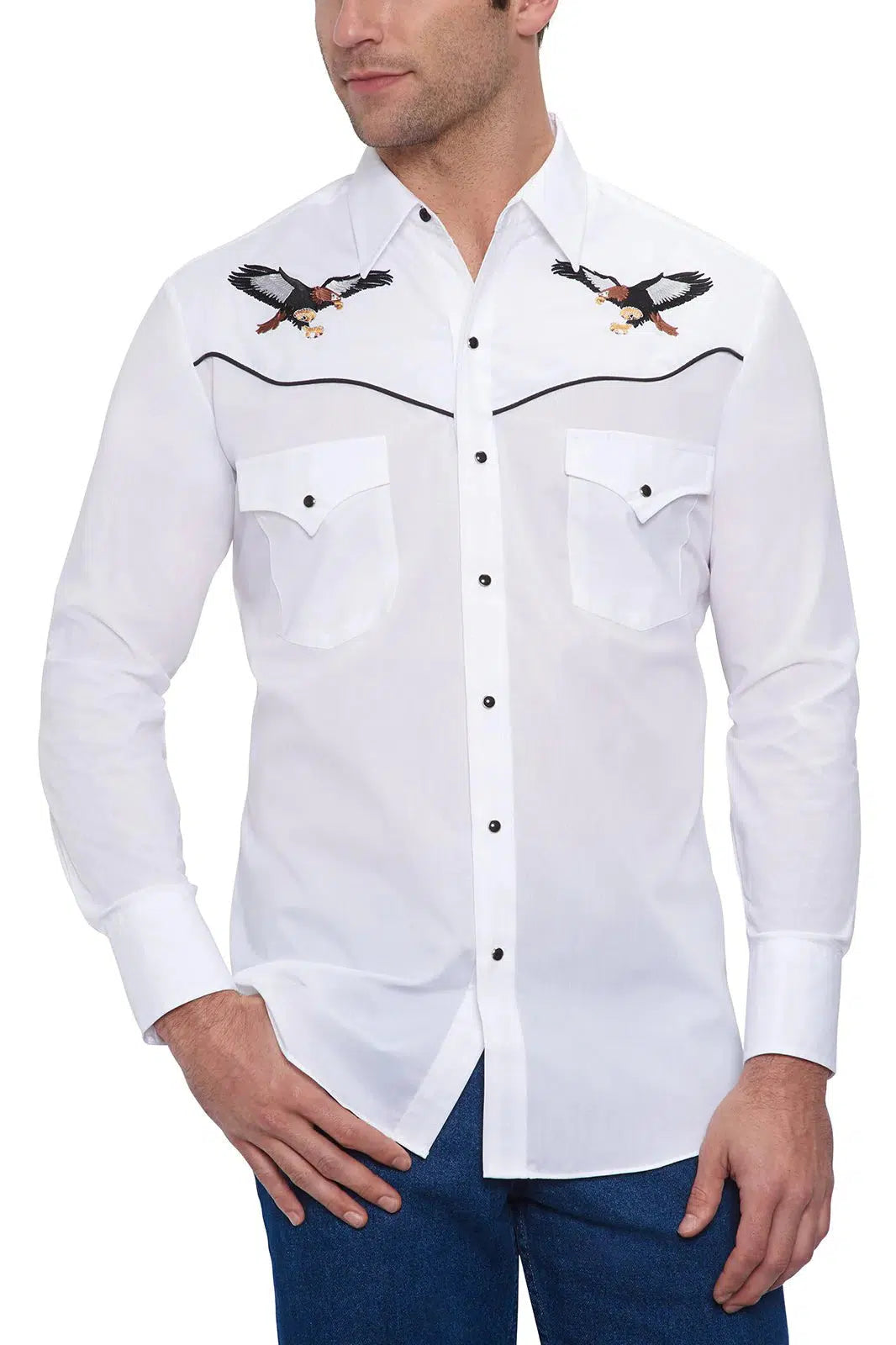 eagle dress shirts Blue Stripe Button Down Collar Regular Fit Non Iron TEK Stretch Pinpoint Stripe 18-35/36 Iron Free 2 Button Cuff Long Sleeve Collar Stretches 1/2 Inch Button Down Collar Crafted with precision Eagle Men's White Non-Iron Dress