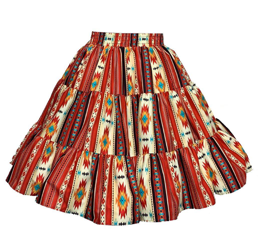 Southwest Santa Fe Square Dance Skirt, Skirt - Square Up Fashions