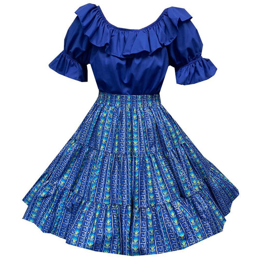 Geometric Stripe Square Dance Outfit, Set - Square Up Fashions