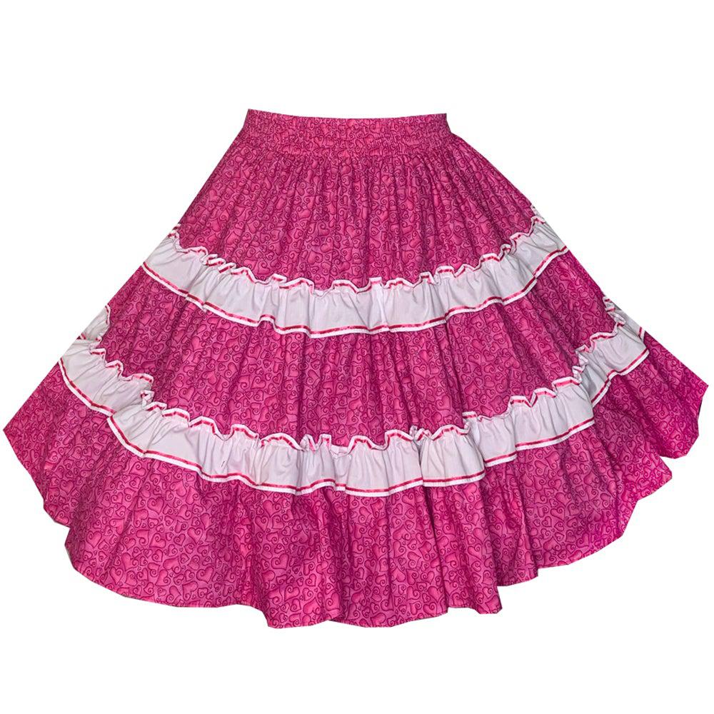 Hearts Galore Square Dance Skirt, Skirt - Square Up Fashions