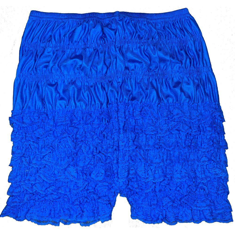 A pair of Square Up Fashions Pettipants with lace ruffles.