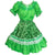 A Luck of the Irish Square Dance Outfit with a circle skirt and shamrock fabric by Square Up Fashions.