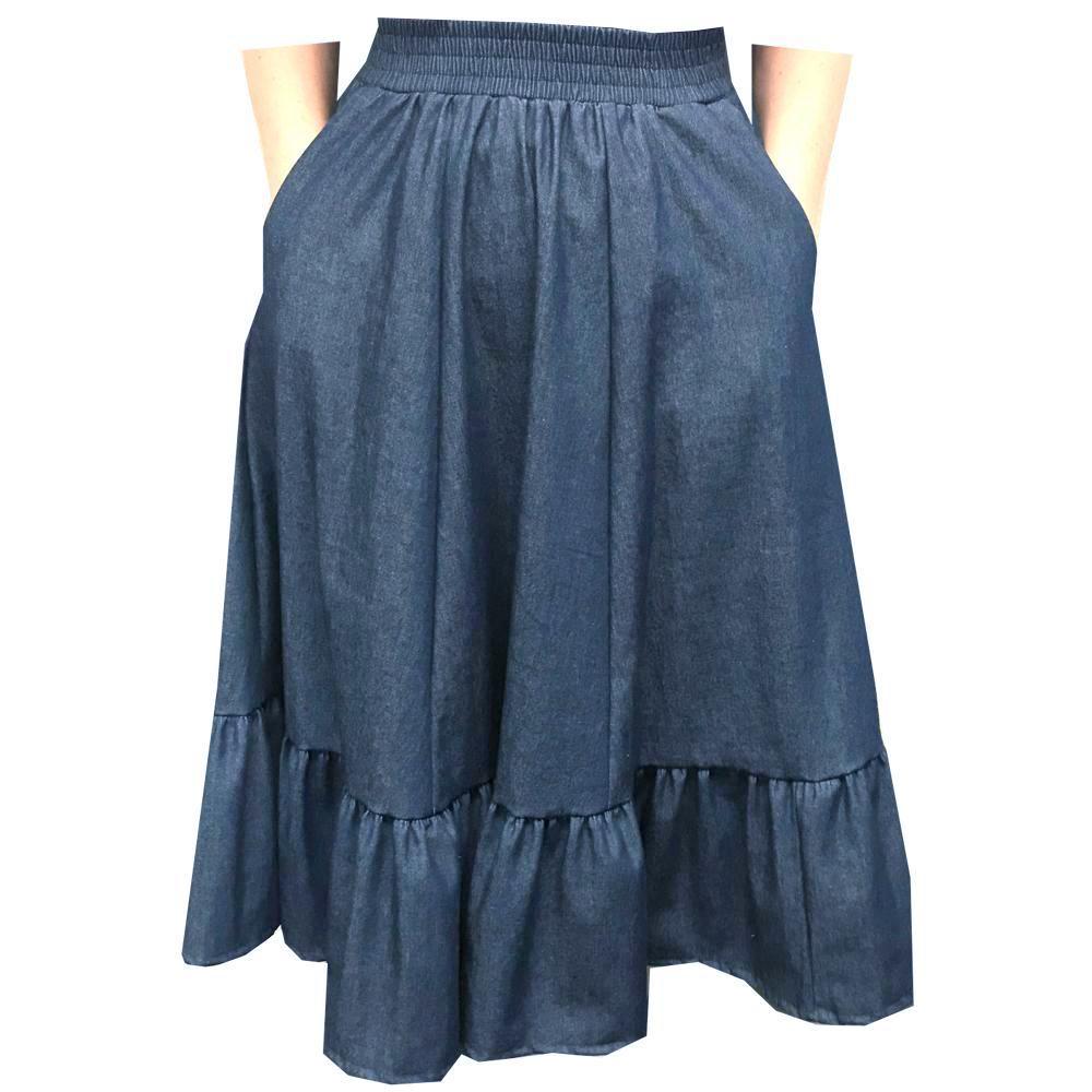 Denim Prairie Skirt, Prairie - Square Up Fashions