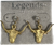 Description: A pair of Golden Steer earrings from Square Up Fashions, featuring diamond-looking studded gold bull heads.