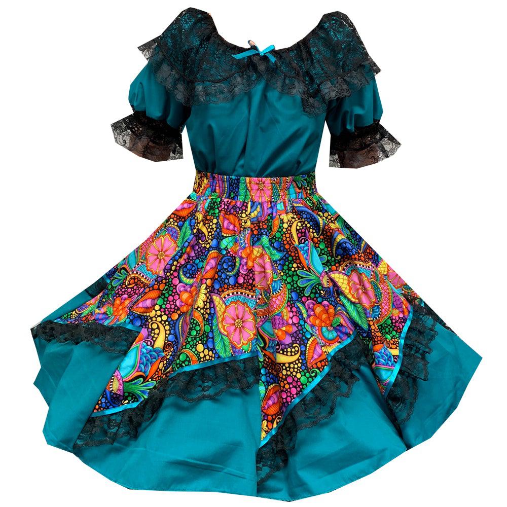 Colorful Carnival Square Dance Outfit, Set - Square Up Fashions