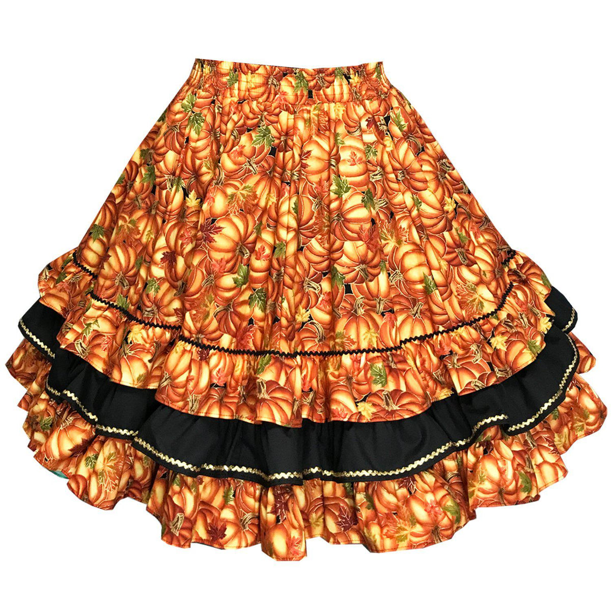 Harvest Pumpkin Square Dance Skirt