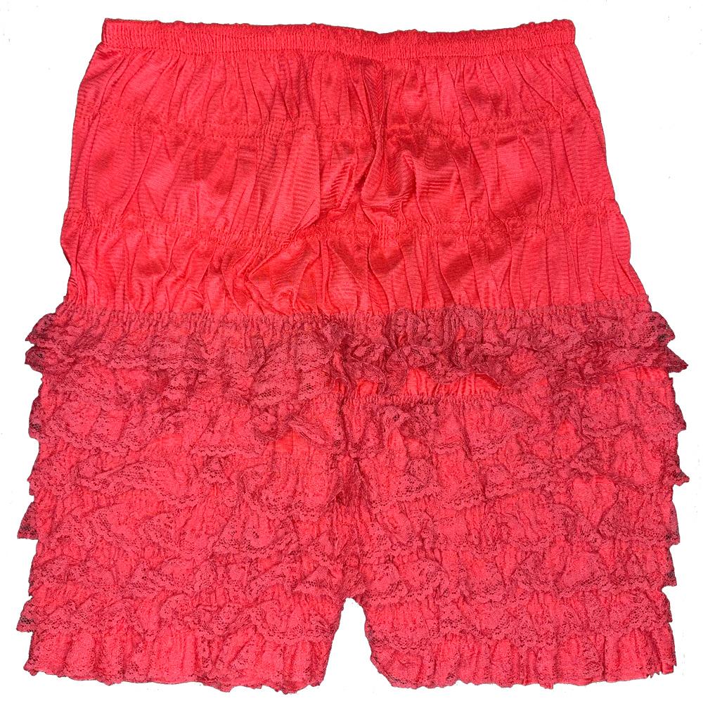 A pair of Square Up Fashions&#39; Pettipants with lace ruffles.