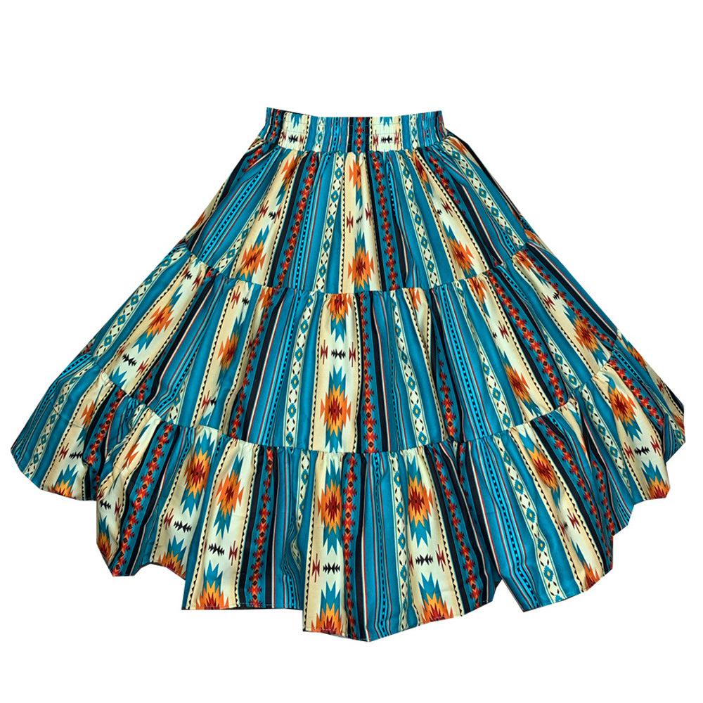 Southwest Santa Fe Square Dance Skirt, Skirt - Square Up Fashions