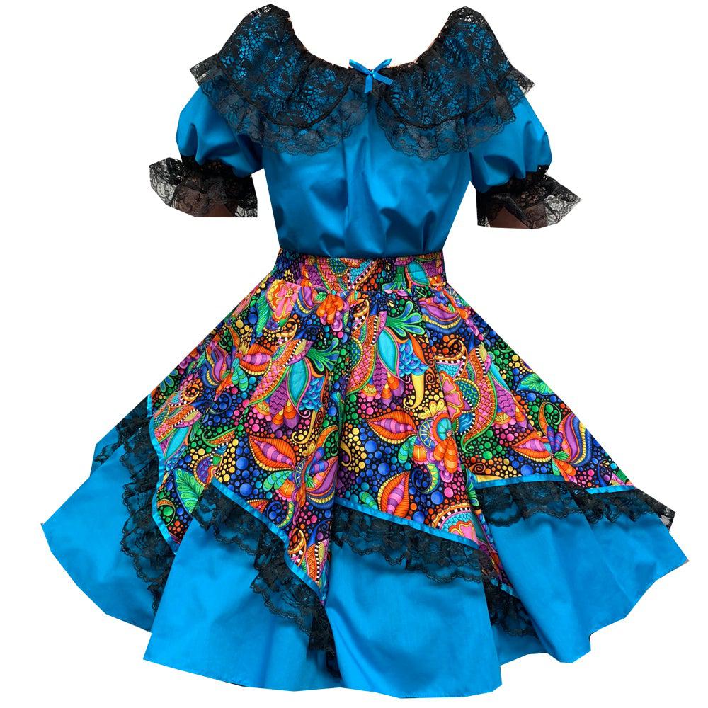 Colorful Carnival Square Dance Outfit, Set - Square Up Fashions