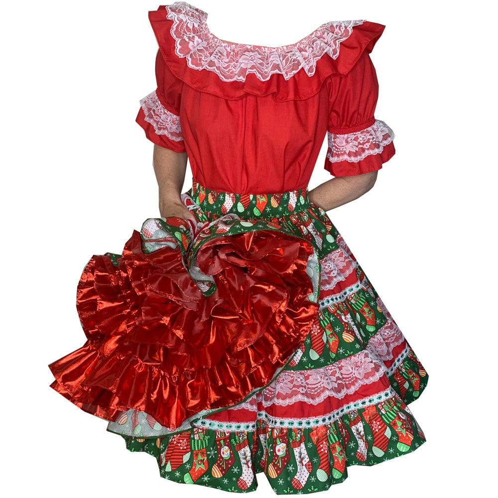 Christmas Stockings Square Dance Outfit, Set - Square Up Fashions